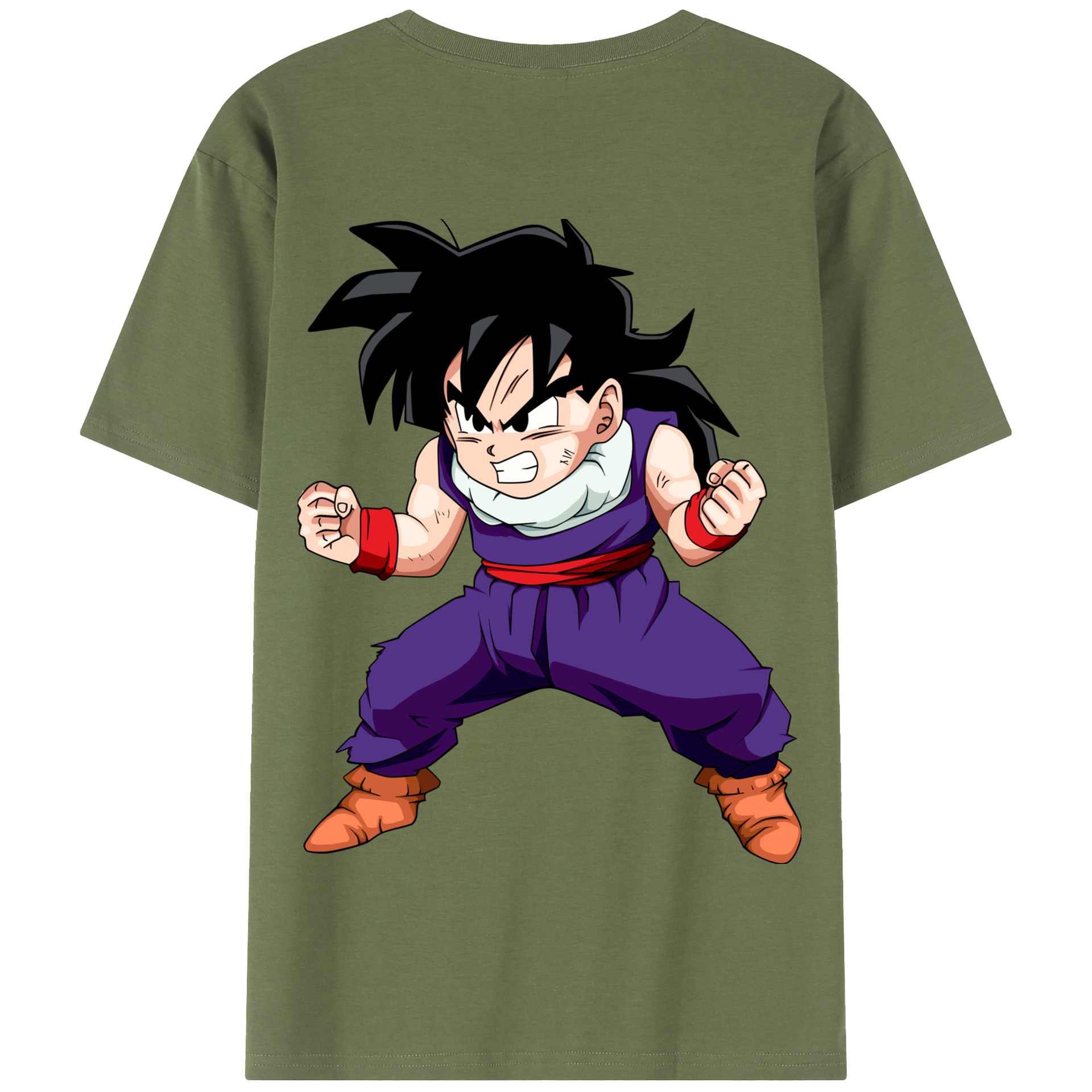 （画像用） ドラゴンボール 孫 悟飯（そんごはん）DRAGON BALL Son Gohan 綿100％半袖Tシャツ（背面プリント）